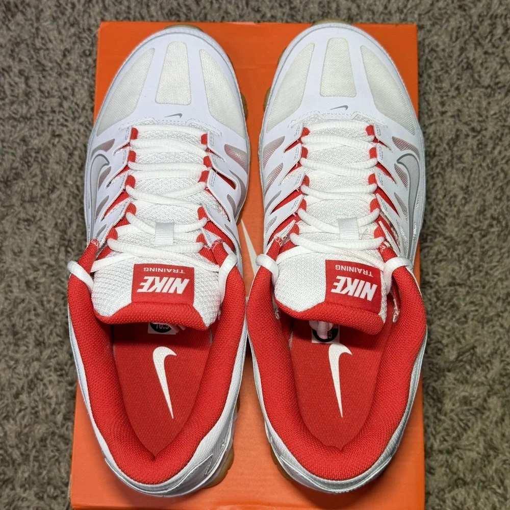 Nike REAX 8 TR MESH Cross Training Shoes Mens Size 10.5 White Red 621716-103 NEW
